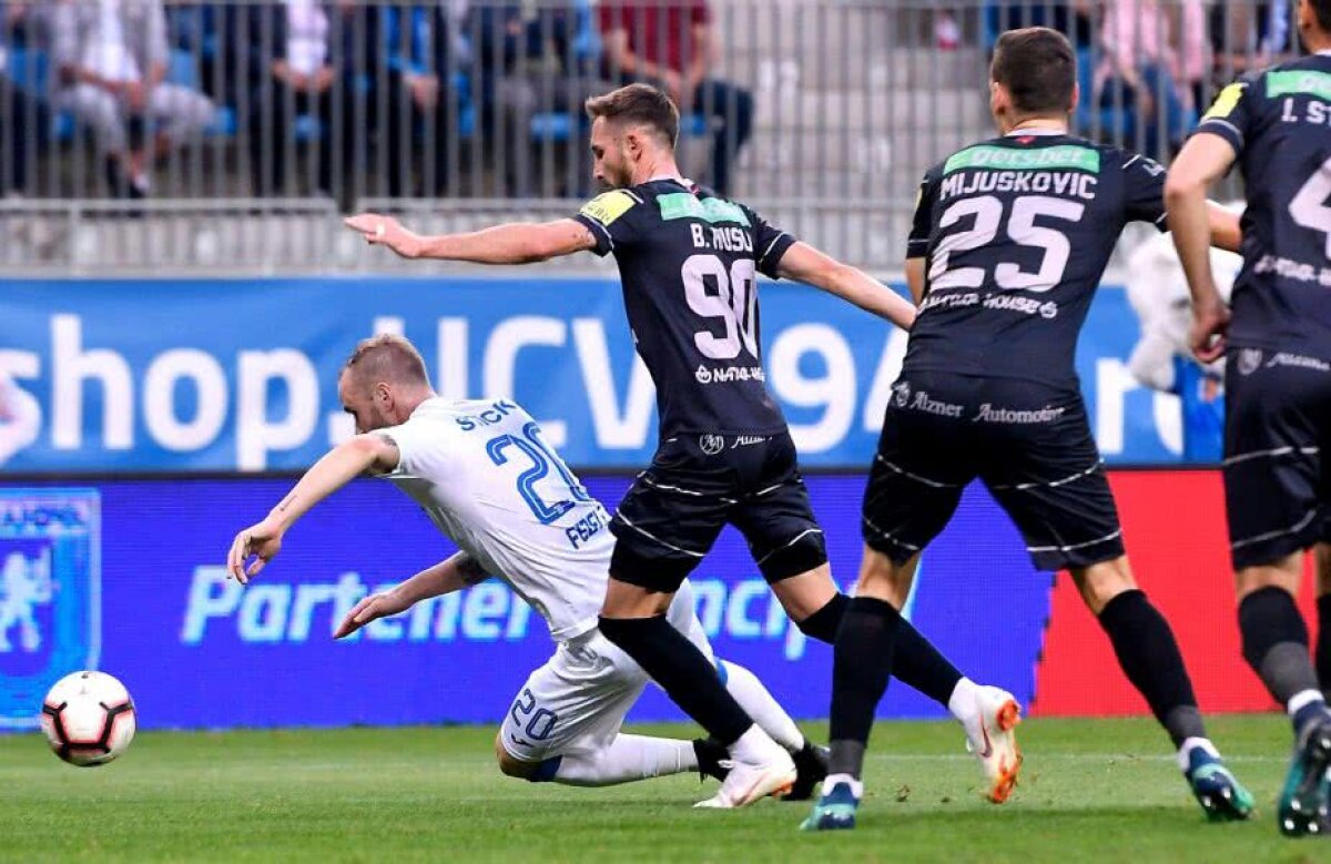 CRAIOVA - HERMANNSTADT 1-1 // FOTO + VIDEO "Șchiopii" lui Mangia: oltenii s-au încurcat cu o echipă în degringoladă
