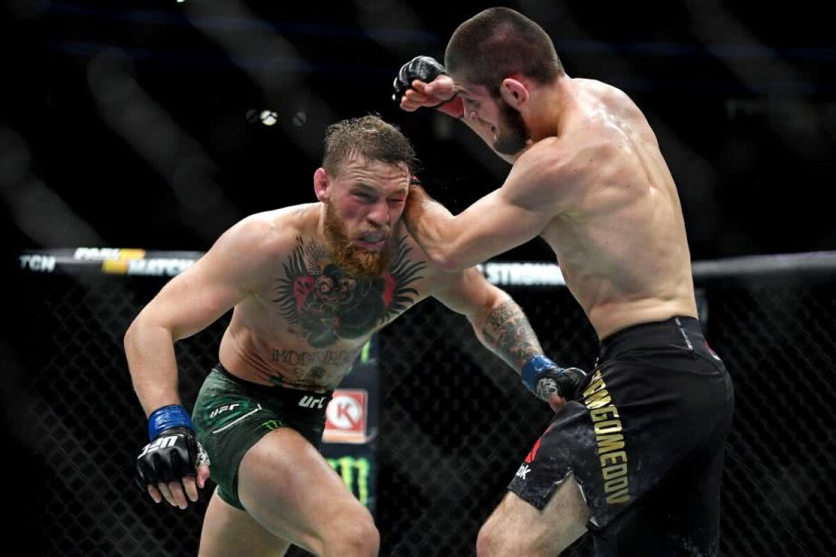 VIDEO + FOTO Conor McGregor, nicio șansă în fața lui Nurmagomedov » Haos și bătaie generală după meci