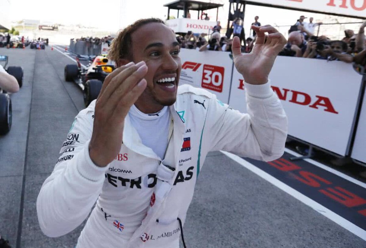 GALERIE FOTO Hamilton e tot mai aproape de un titlu de campion! Cursă perfectă pentru Lewis + DEZASTRU pentru Ferrari