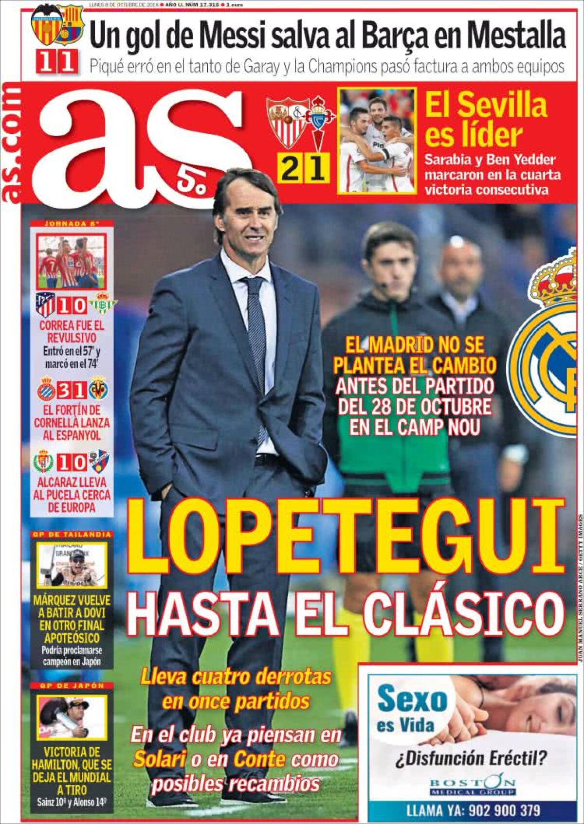 Ce scriu azi ziarele de sport din lume (8 octombrie 2018)