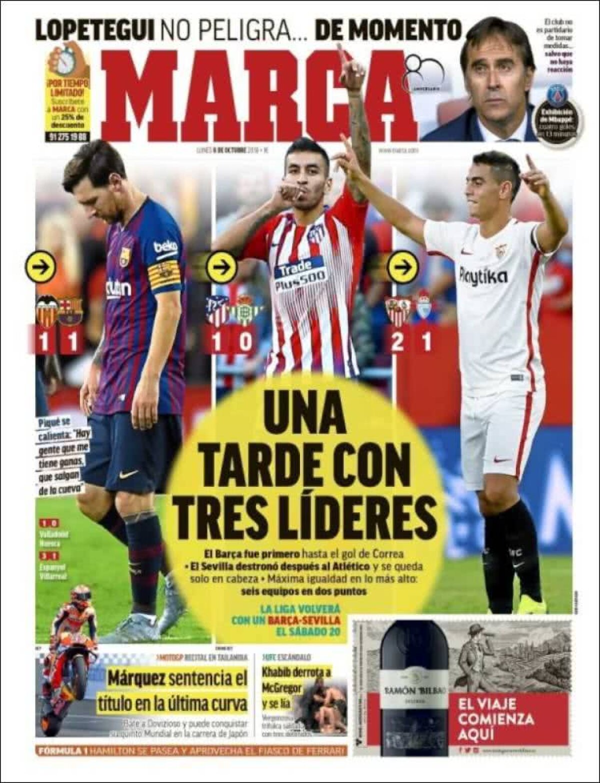 Ce scriu azi ziarele de sport din lume (8 octombrie 2018)