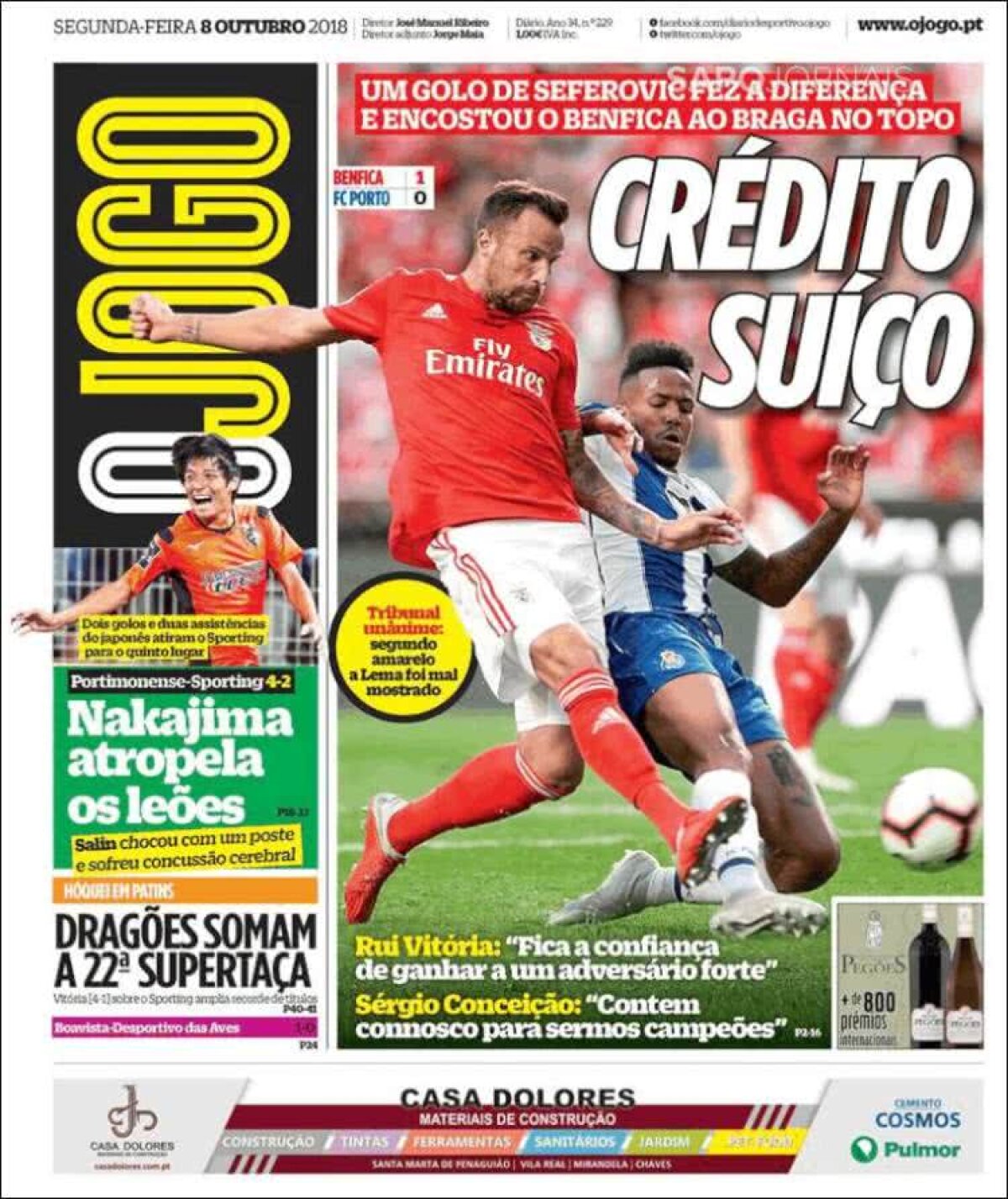 Ce scriu azi ziarele de sport din lume (8 octombrie 2018)