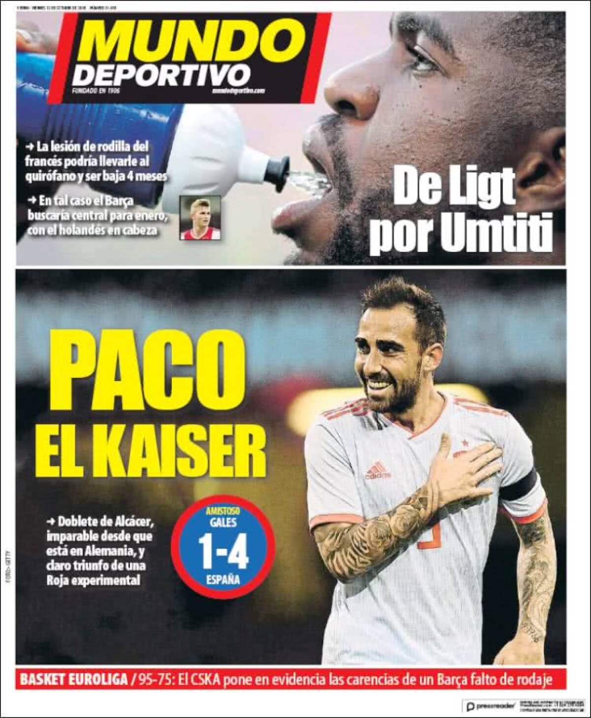 Ce scriu azi ziarele de sport din lume (12 octombrie 2018)