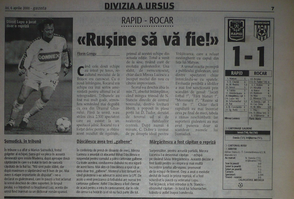  VIDEO Blat recunoscut în Liga 1 după 18 ani chiar de căpitanul echipei: "Am dat gol din greșeală" » Fanii au simțit, cum i-a păcălit Lucescu + 6 antrenori actuali au fost pe teren