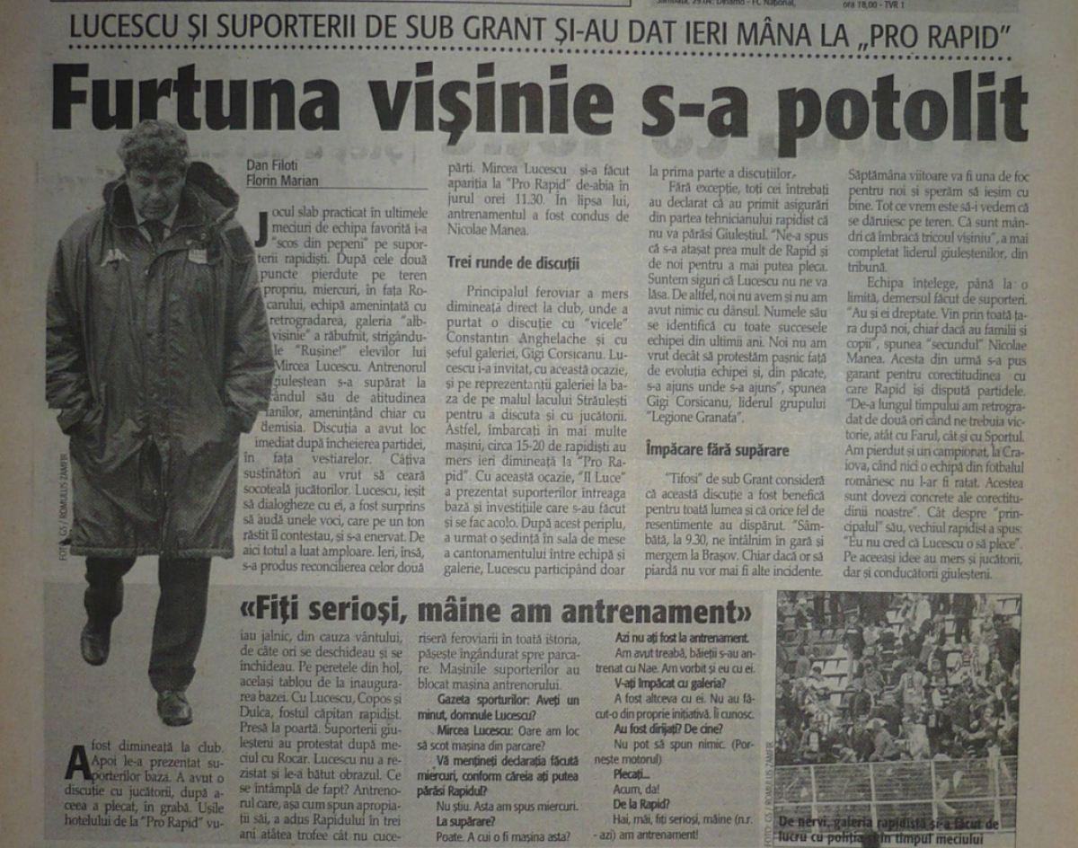  VIDEO Blat recunoscut în Liga 1 după 18 ani chiar de căpitanul echipei: "Am dat gol din greșeală" » Fanii au simțit, cum i-a păcălit Lucescu + 6 antrenori actuali au fost pe teren
