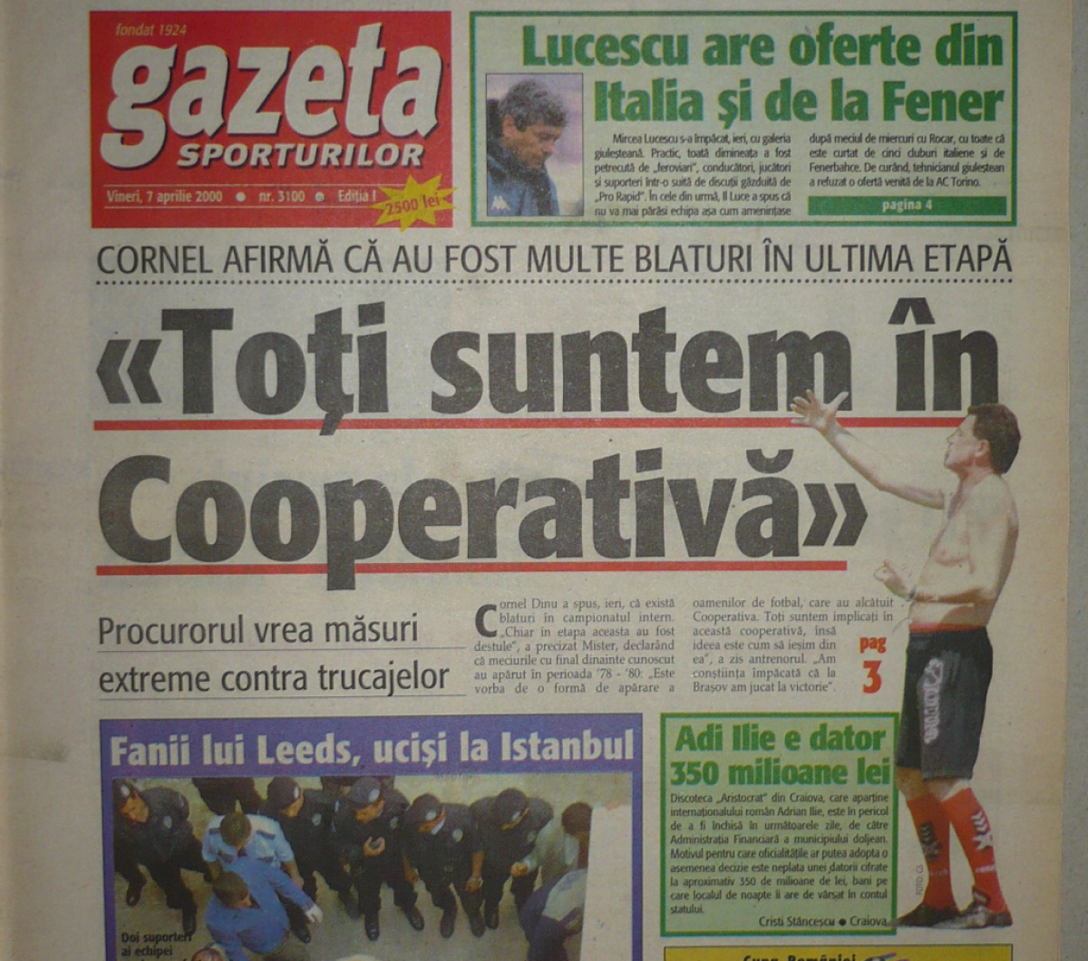  VIDEO Blat recunoscut în Liga 1 după 18 ani chiar de căpitanul echipei: "Am dat gol din greșeală" » Fanii au simțit, cum i-a păcălit Lucescu + 6 antrenori actuali au fost pe teren