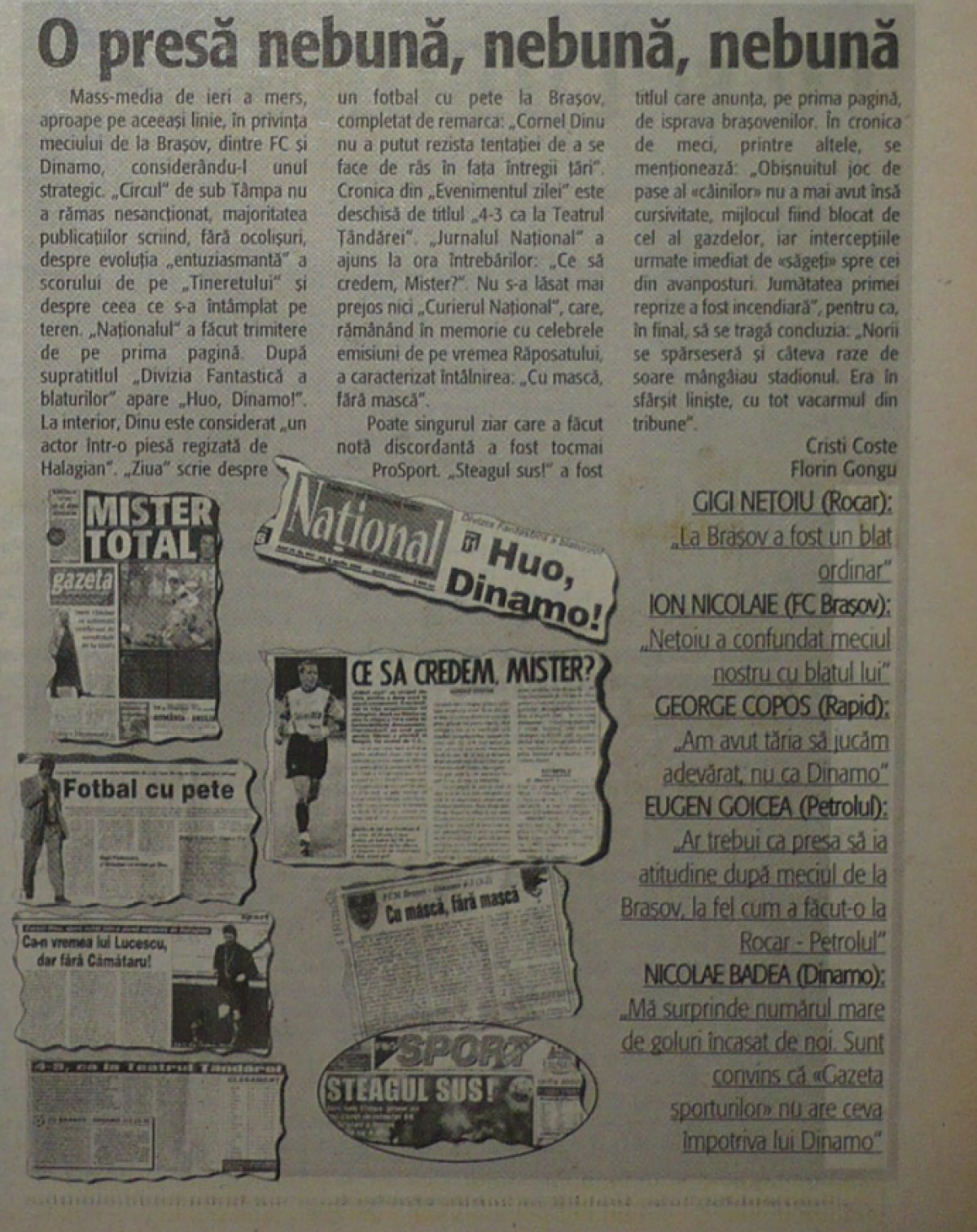  VIDEO Blat recunoscut în Liga 1 după 18 ani chiar de căpitanul echipei: "Am dat gol din greșeală" » Fanii au simțit, cum i-a păcălit Lucescu + 6 antrenori actuali au fost pe teren