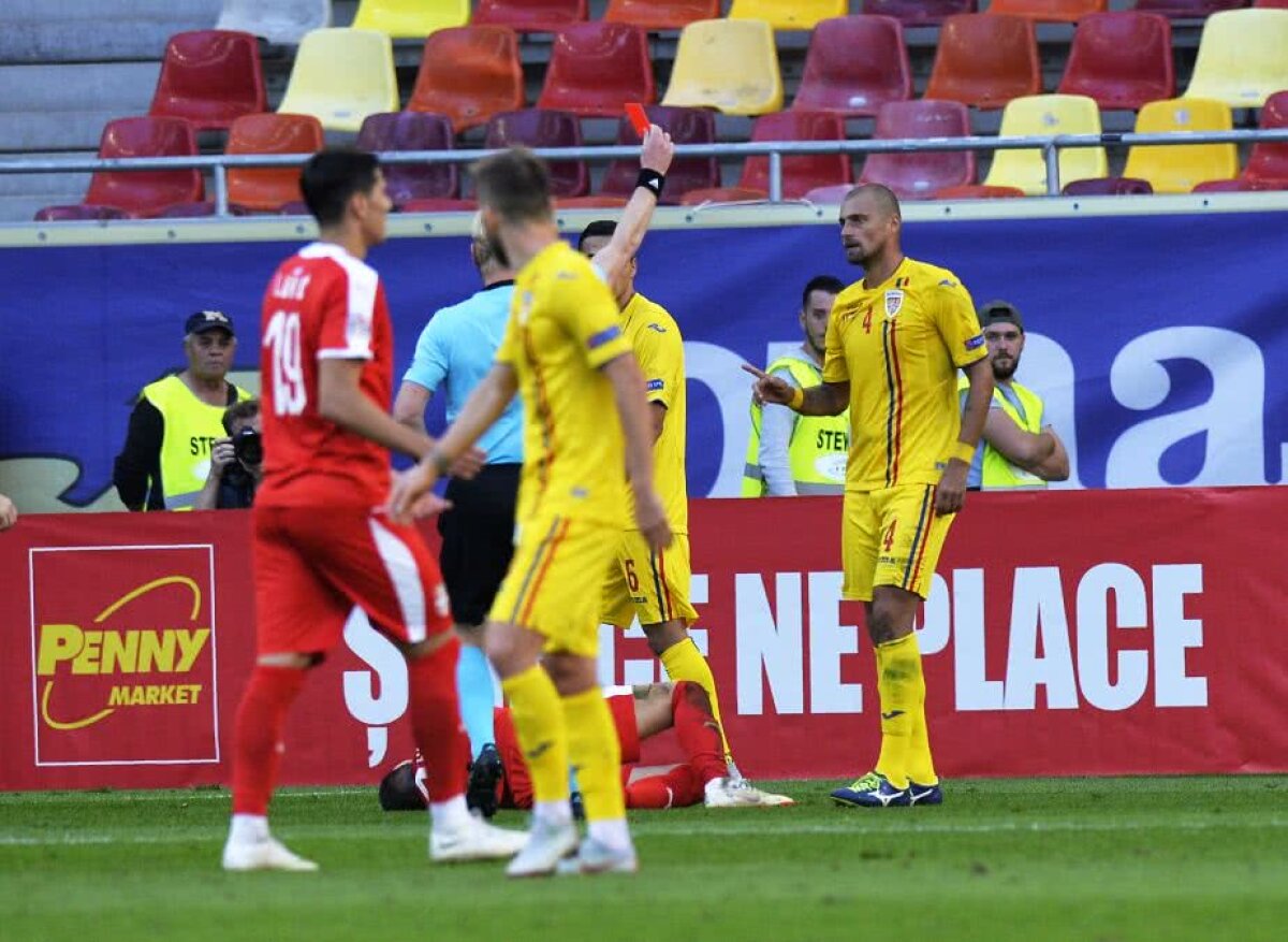 ROMÂNIA - SERBIA 0-0// FOTO Gabriel Tamaș, omul negru! Roșu și penalty după o intrare de AMATOR