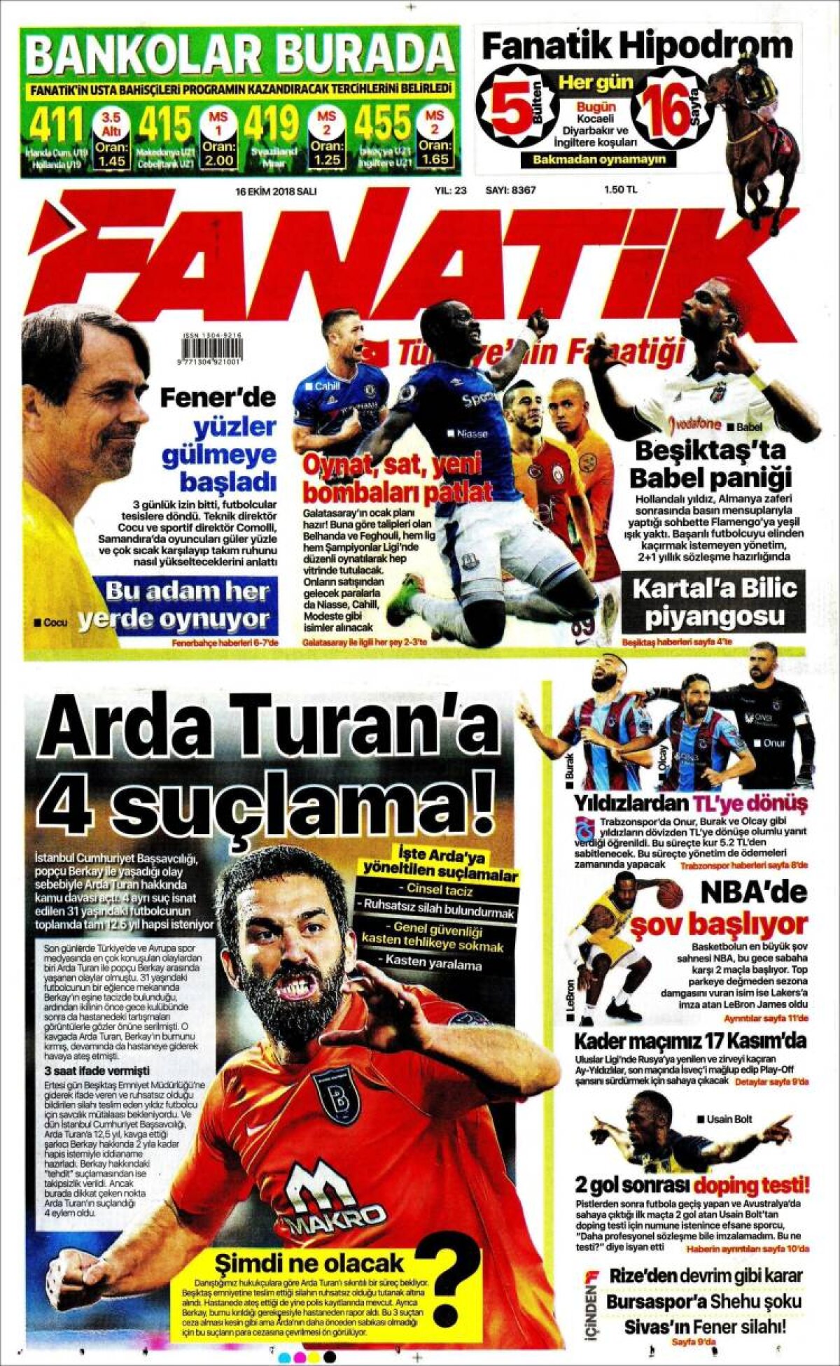 Ce scriu azi ziarele de sport din lume (16 octombrie 2018)