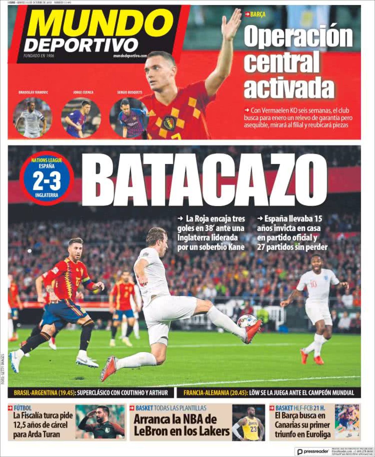 Ce scriu azi ziarele de sport din lume (16 octombrie 2018)