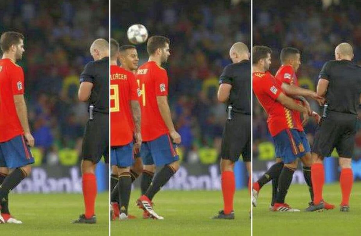 Nervi la final după surpriza Spania - Anglia: un jucător al Barcelonei nu a mai rezistat și a vrut să lovească arbitrul!