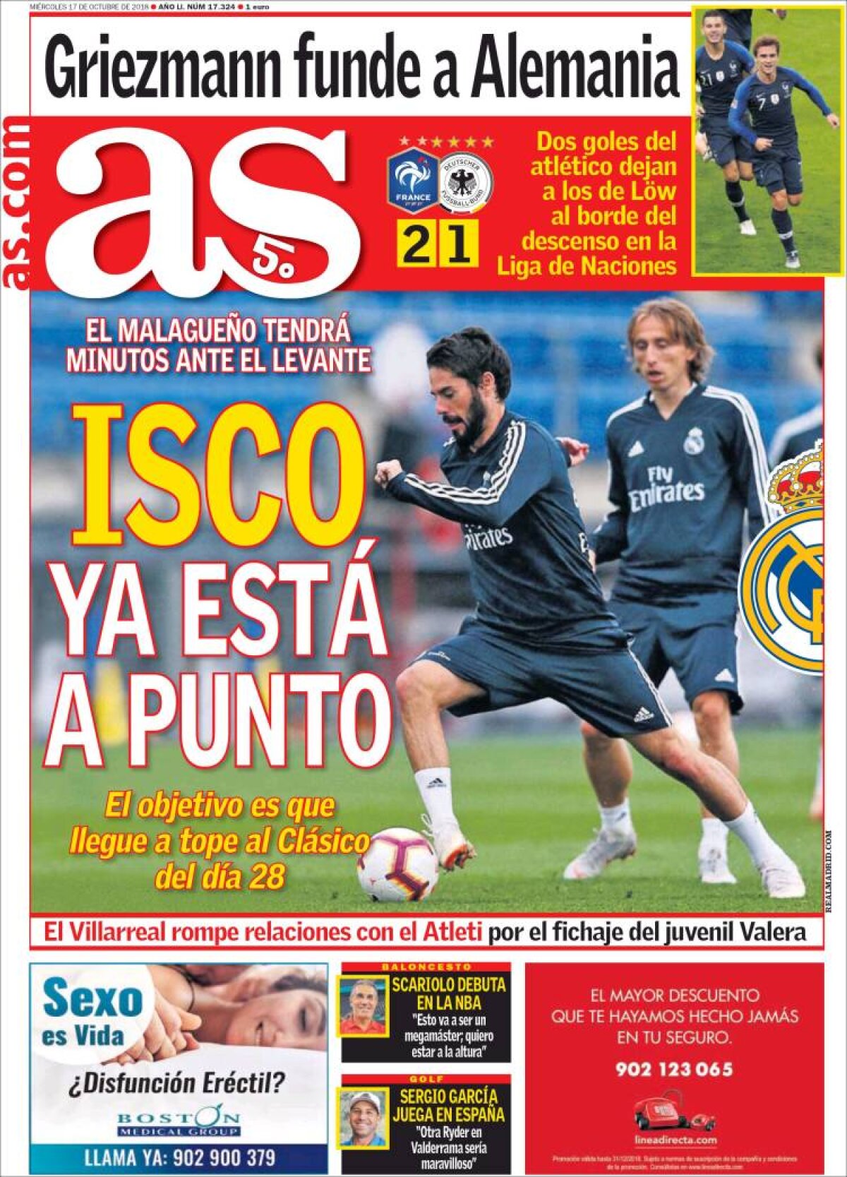 Ce scriu azi ziarele de sport din lume (17 octombrie 2018)