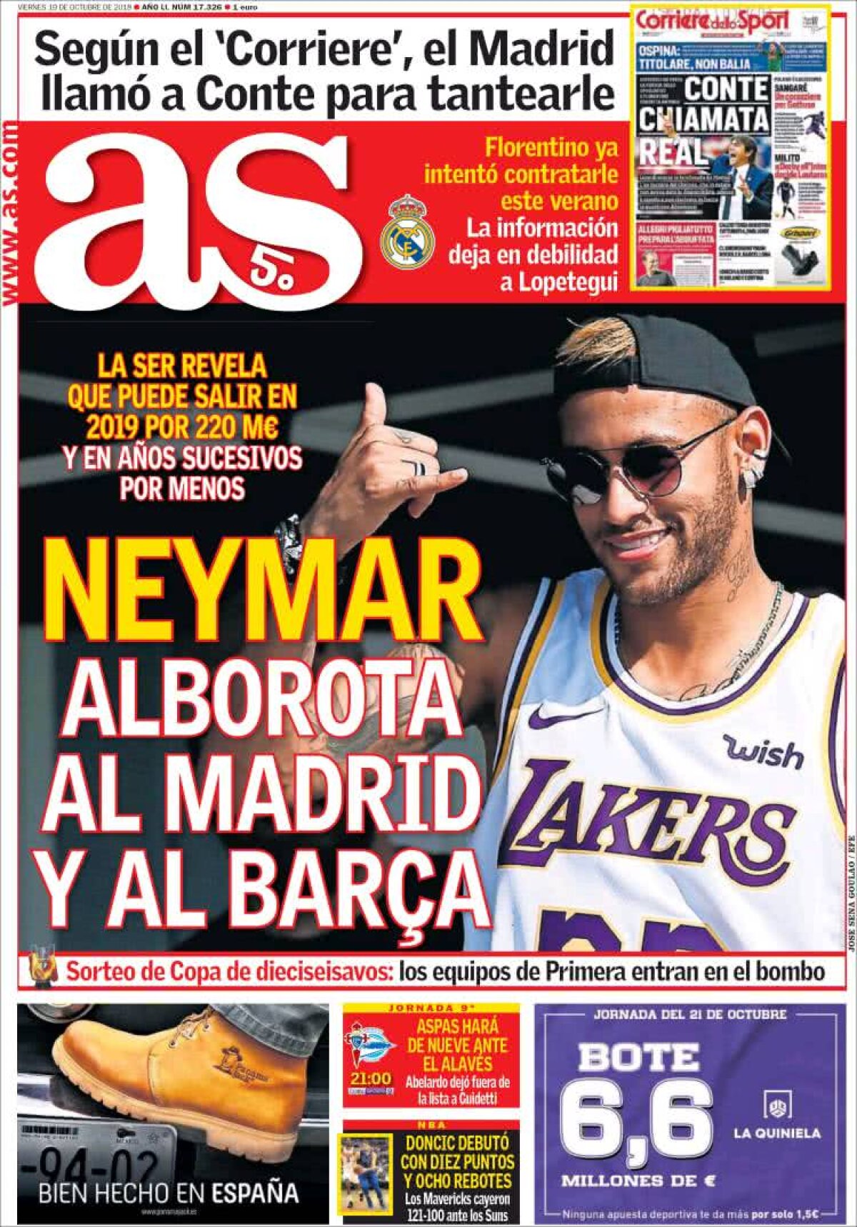 Ce scriu azi ziarele de sport din lume (19 octombrie 2018)