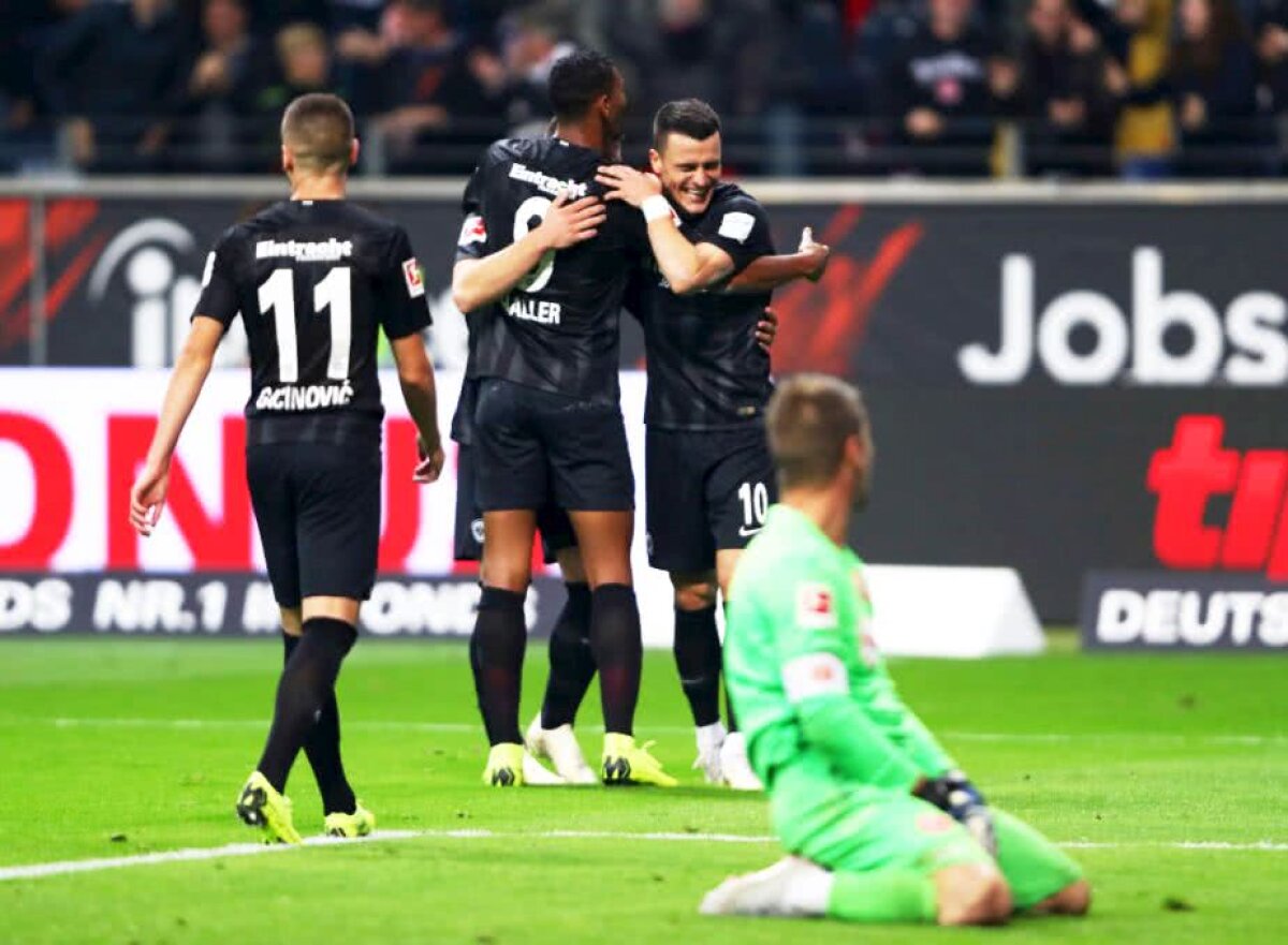 FOTO Neverosimil! Luka Jovic, posibil adversar al României U21, a marcat 5 goluri într-un meci de Bundesliga » Reușite din "Foarfecă", cu stângul, dreptul și capul 