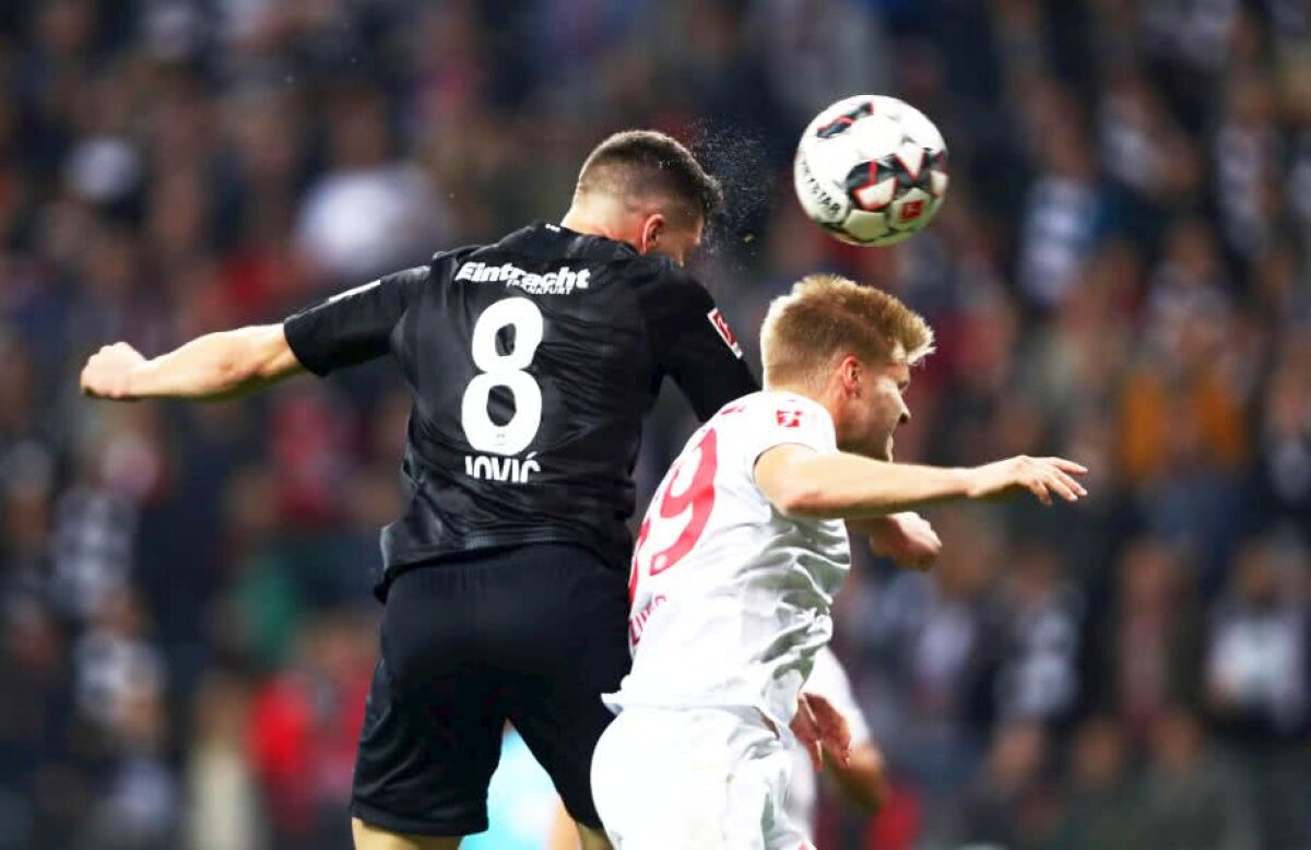 FOTO Neverosimil! Luka Jovic, posibil adversar al României U21, a marcat 5 goluri într-un meci de Bundesliga » Reușite din "Foarfecă", cu stângul, dreptul și capul 