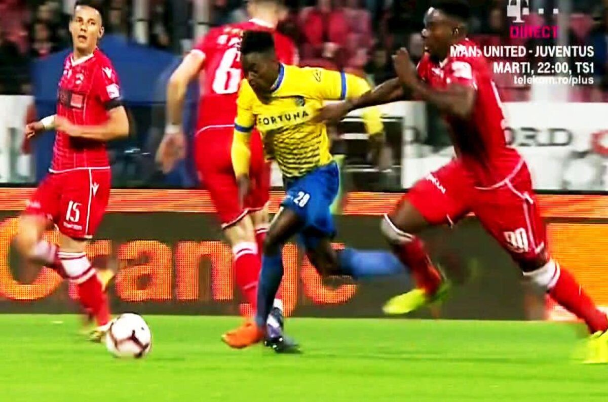 DINAMO - DUNĂREA CĂLĂRAȘI // FOTO Mediop Ndiaye a scăpat singur spre poarta lui Dinamo și a fost doborât » Verdictul lui Crăciunescu: "A fost fault cu siguranță!"