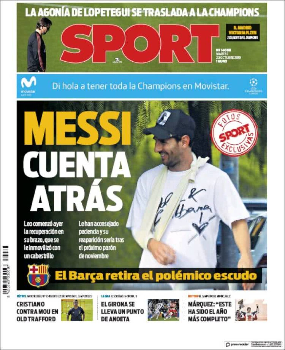 Ce scriu azi ziarele de sport din lume (23 octombrie 2018)