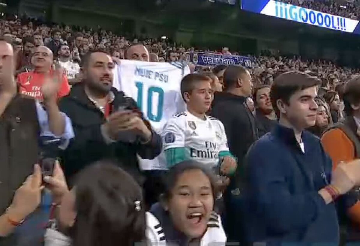 VIDEO + FOTO Atenție, mesaj vulgar! Stupefacție în minutul 12 al transmisiunii de pe "Santiago Bernabeu", la Real Madrid - Plzen