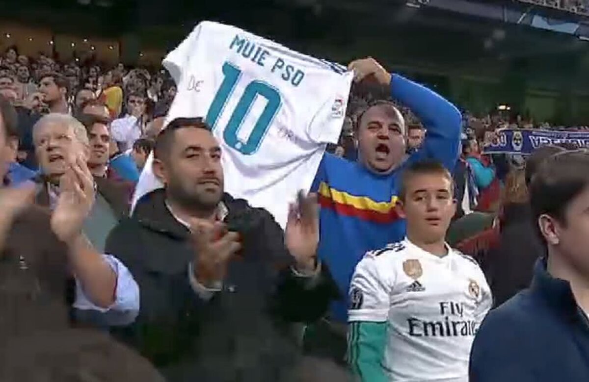 VIDEO + FOTO Atenție, mesaj vulgar! Stupefacție în minutul 12 al transmisiunii de pe "Santiago Bernabeu", la Real Madrid - Plzen