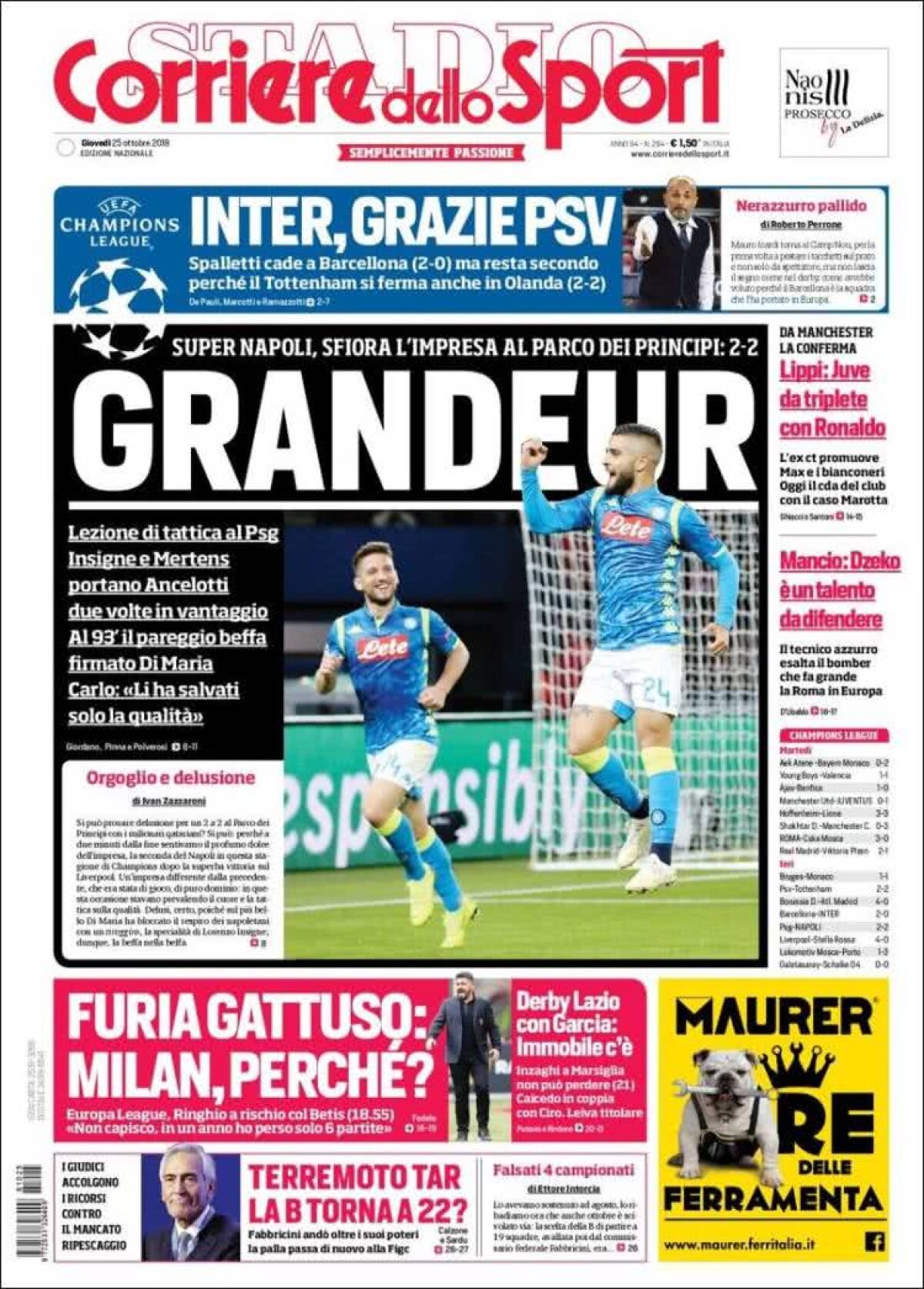 Ce scriu azi ziarele de sport din lume (25 octombrie 2018)