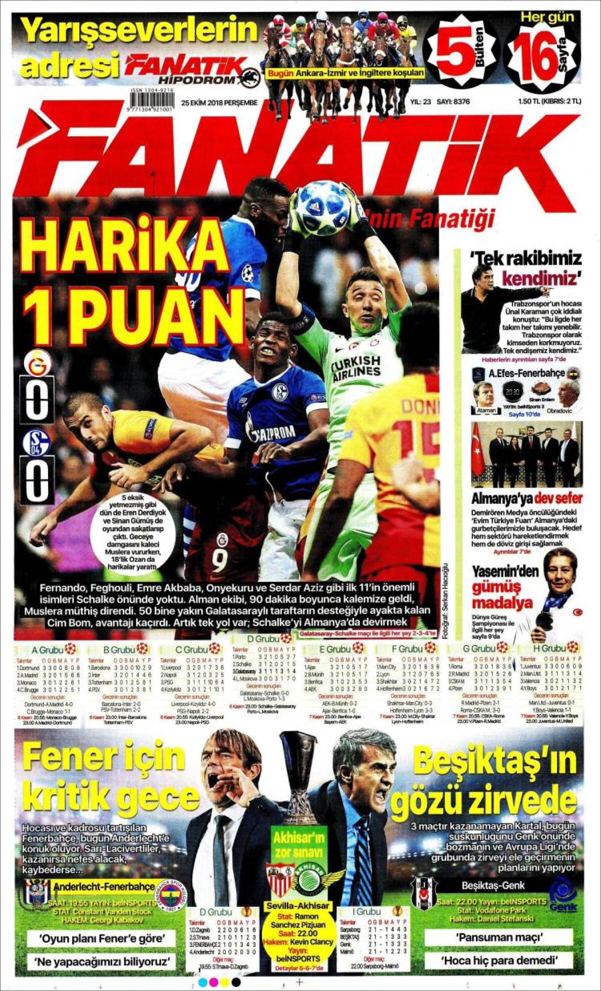 Ce scriu azi ziarele de sport din lume (25 octombrie 2018)