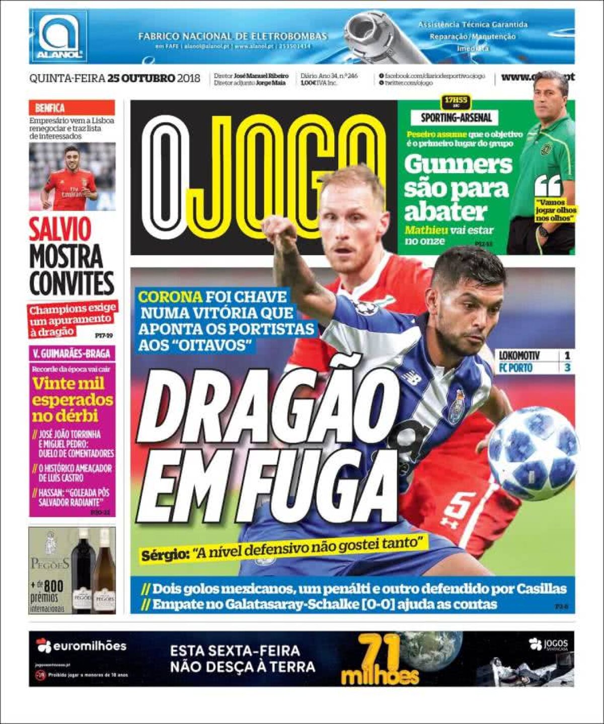 Ce scriu azi ziarele de sport din lume (25 octombrie 2018)