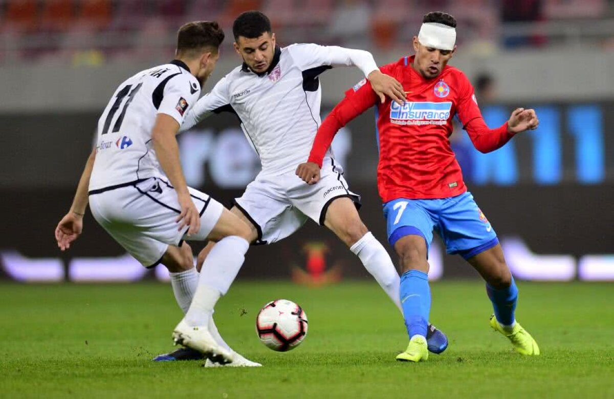 FCSB - FC VOLUNTARI 2-1 // VIDEO+FOTO "Dubla" lui Gnohere o readuce pe FCSB pe primul loc! Roș-albaștrii au avut mari emoții în final