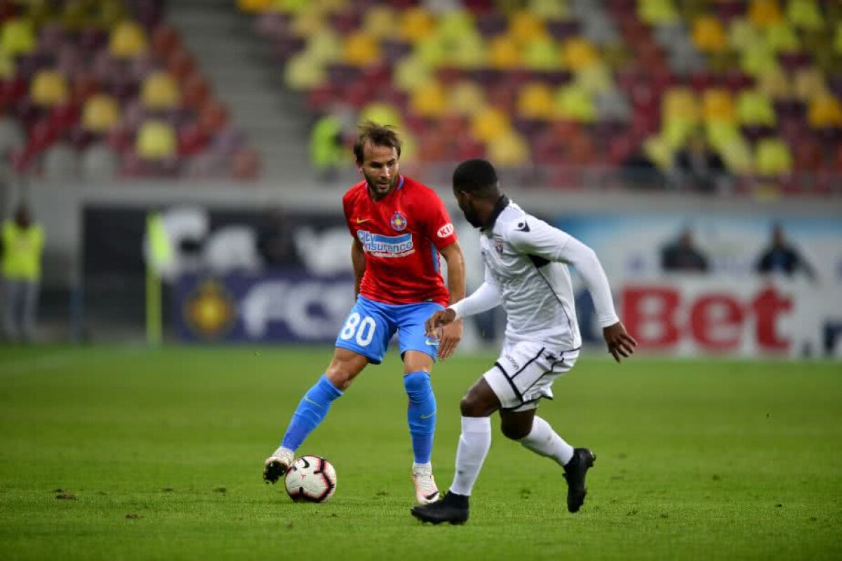 FCSB - FC VOLUNTARI 2-1 // VIDEO+FOTO "Dubla" lui Gnohere o readuce pe FCSB pe primul loc! Roș-albaștrii au avut mari emoții în final