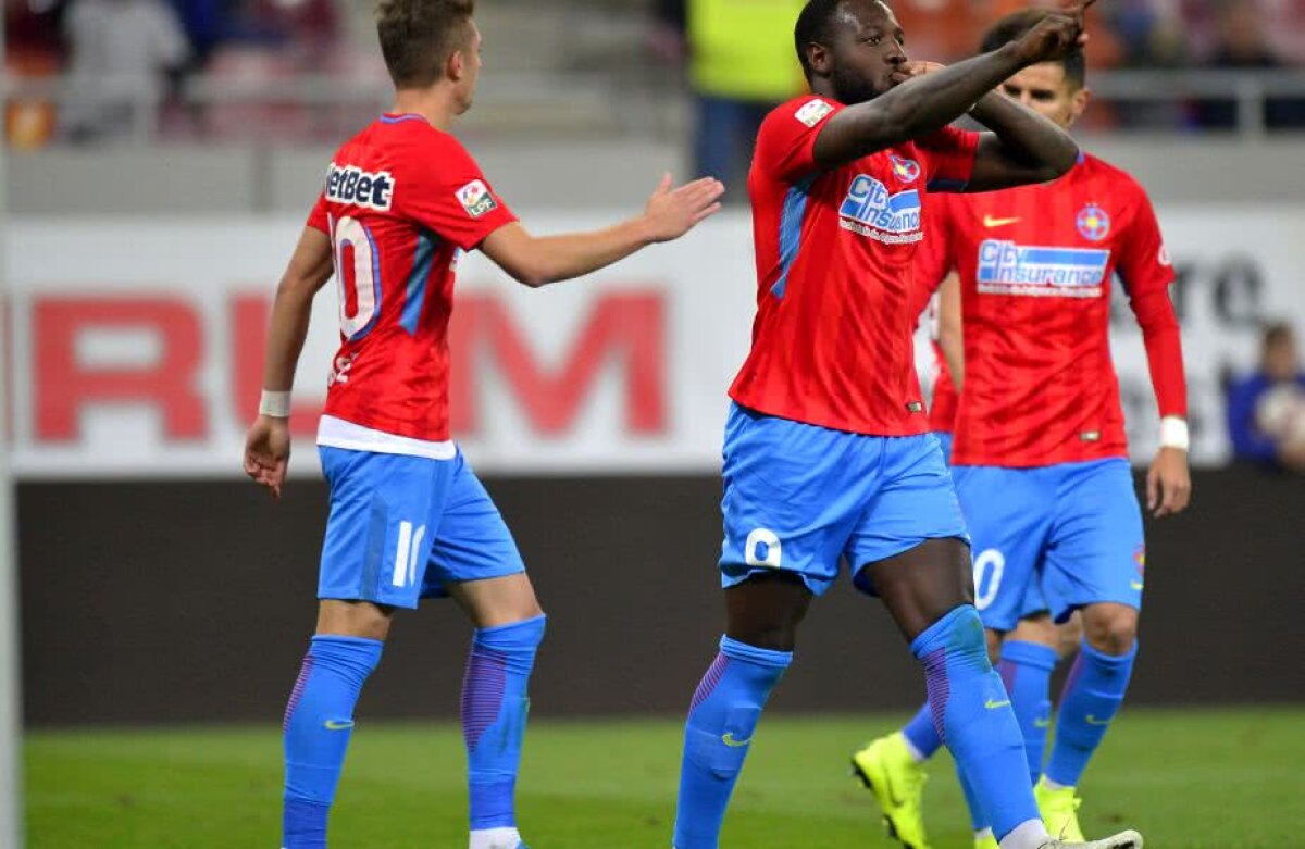 FCSB - FC VOLUNTARI 2-1 // VIDEO+FOTO "Dubla" lui Gnohere o readuce pe FCSB pe primul loc! Roș-albaștrii au avut mari emoții în final