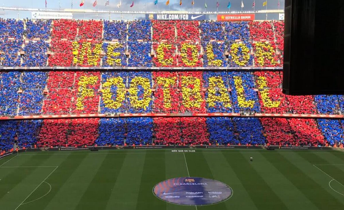 EL CLASICO, BARCELONA - REAL MADRID // GALERIE FOTO + VIDEO Camp Nou impresionant: "Noi colorăm fotbalul" » Mozaic copleșitor în culorile Barcelonei și ale Cataloniei 