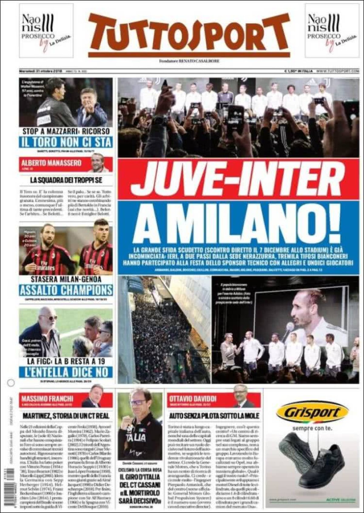 Ce scriu azi ziarele de sport din lume (31 octombrie 2018)