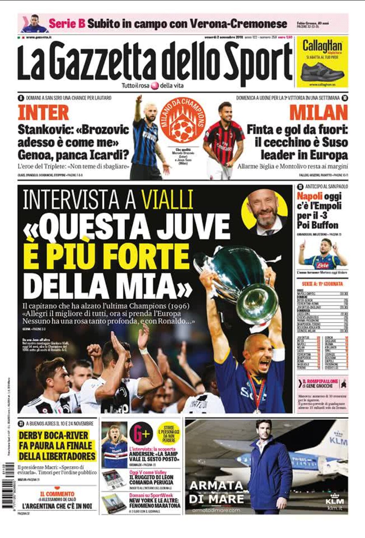 Ce scriu azi ziarele de sport din lume (2 noiembrie 2018)