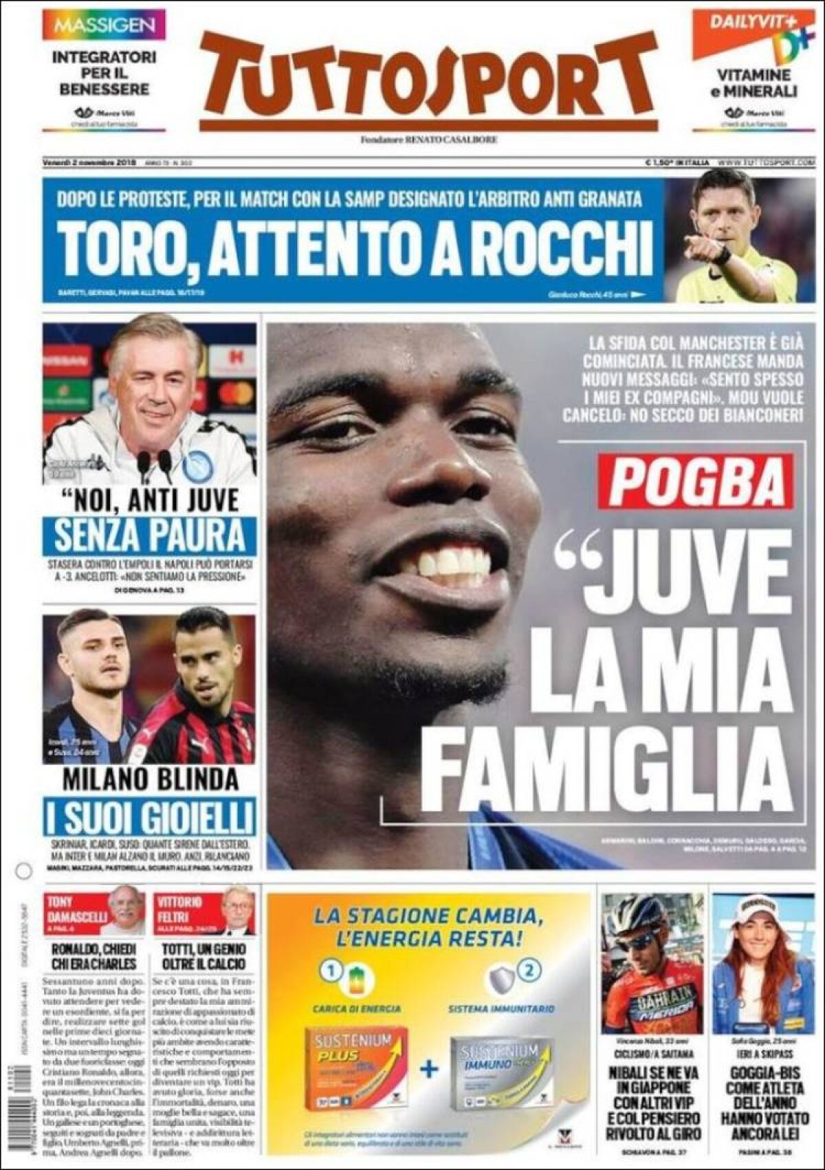 Ce scriu azi ziarele de sport din lume (2 noiembrie 2018)