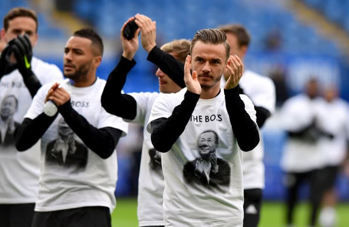 GALERIE FOTO Fotbaliștii lui Leicester în lacrimi, la primul meci după moartea patronului clubului