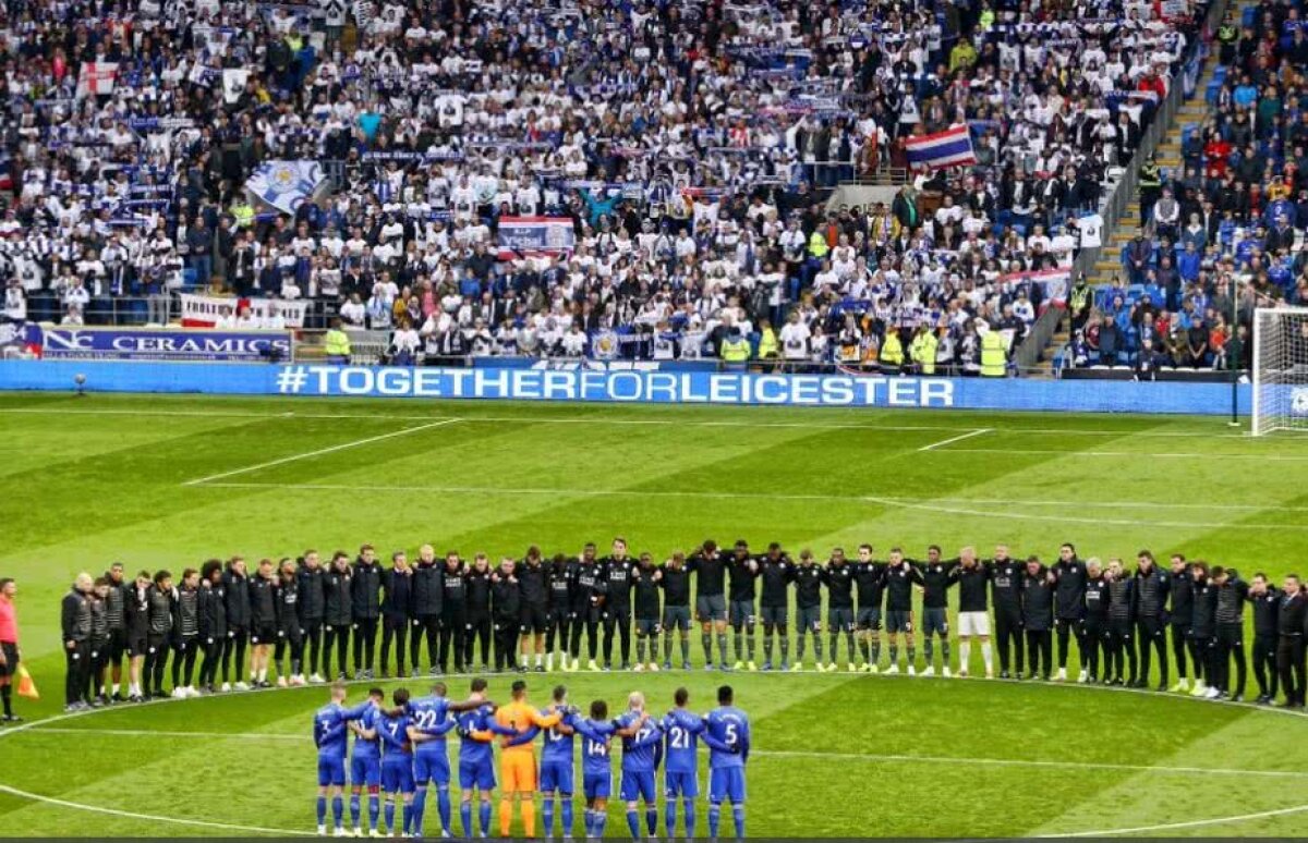 GALERIE FOTO Fotbaliștii lui Leicester în lacrimi, la primul meci după moartea patronului clubului