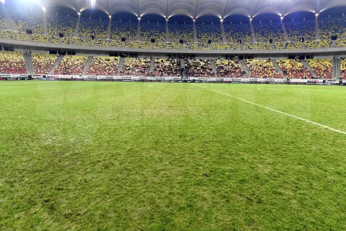 FCSB - ASTRA GIURGIU // FOTO Rușinos! Gazonul de pe Arena Națională se prezintă în condiții deplorabile la meciul FCSB - Astra