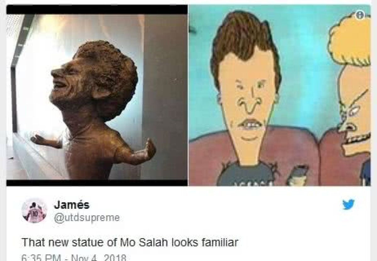 FOTO Vă mai aduceți aminte de statuia lui Ronaldo din Madeira? Salah are una la fel de amuzantă în Egipt :) 