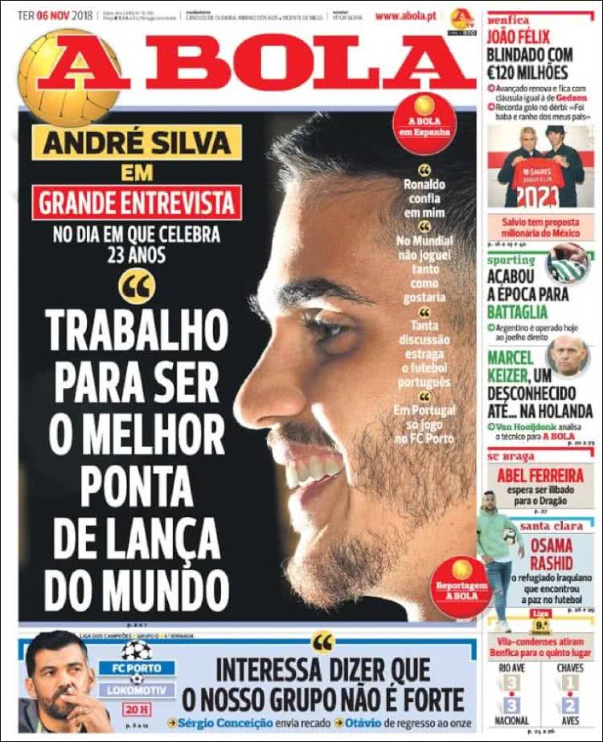 Ce scriu azi ziarele de sport din lume (6 noiembrie 2018)