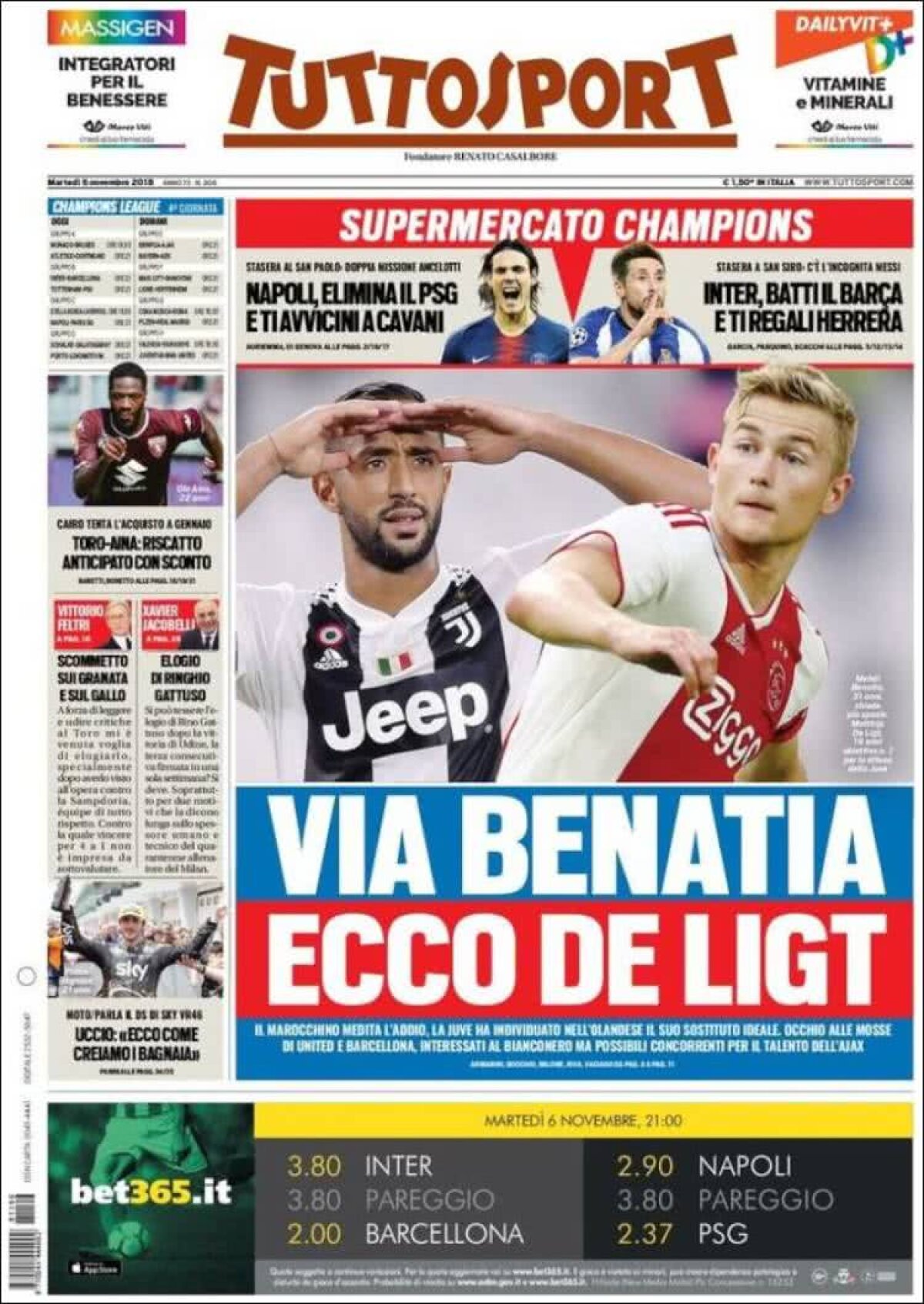 Ce scriu azi ziarele de sport din lume (6 noiembrie 2018)