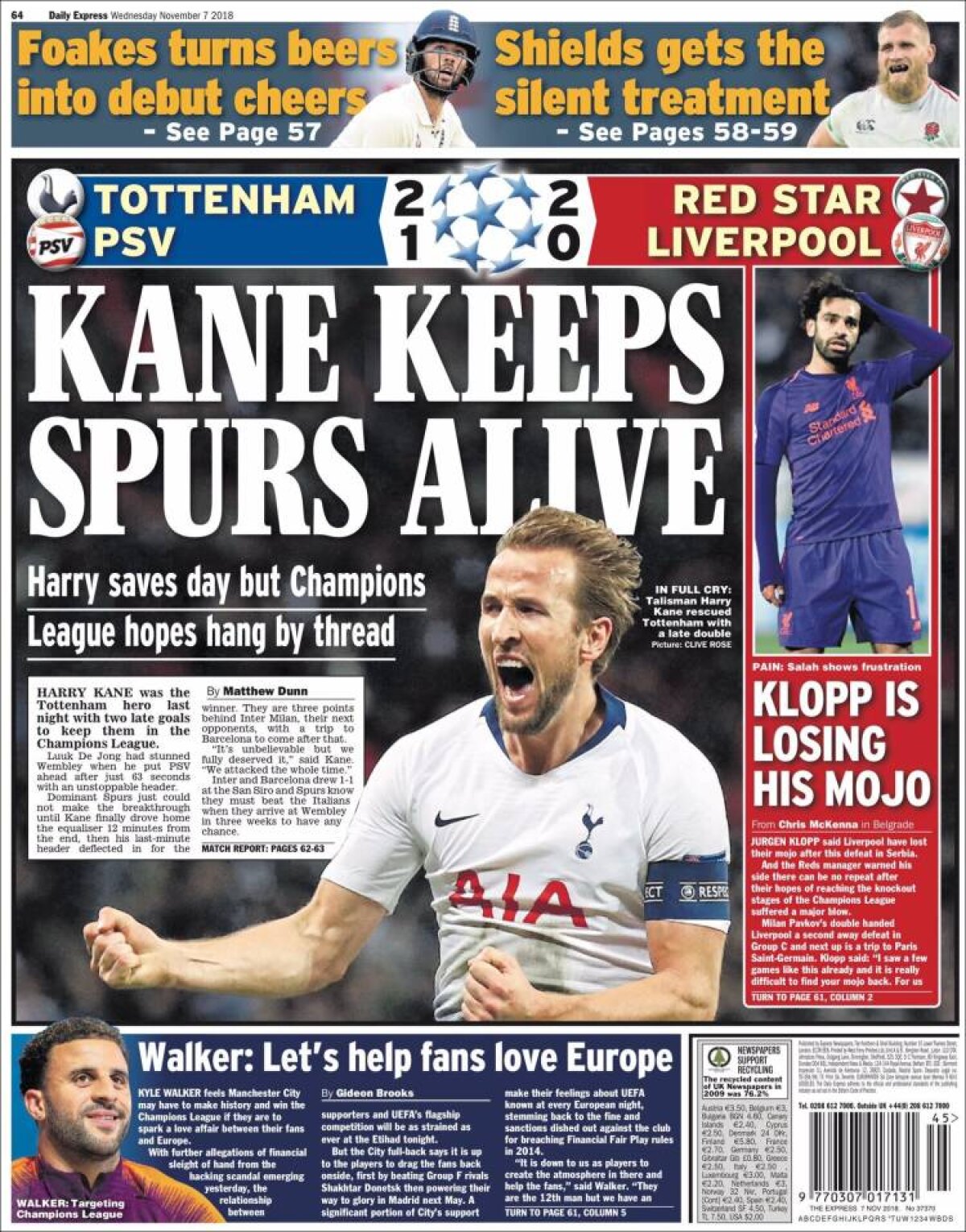 Ce scriu azi ziarele de sport din lume (7 noiembrie 2018)