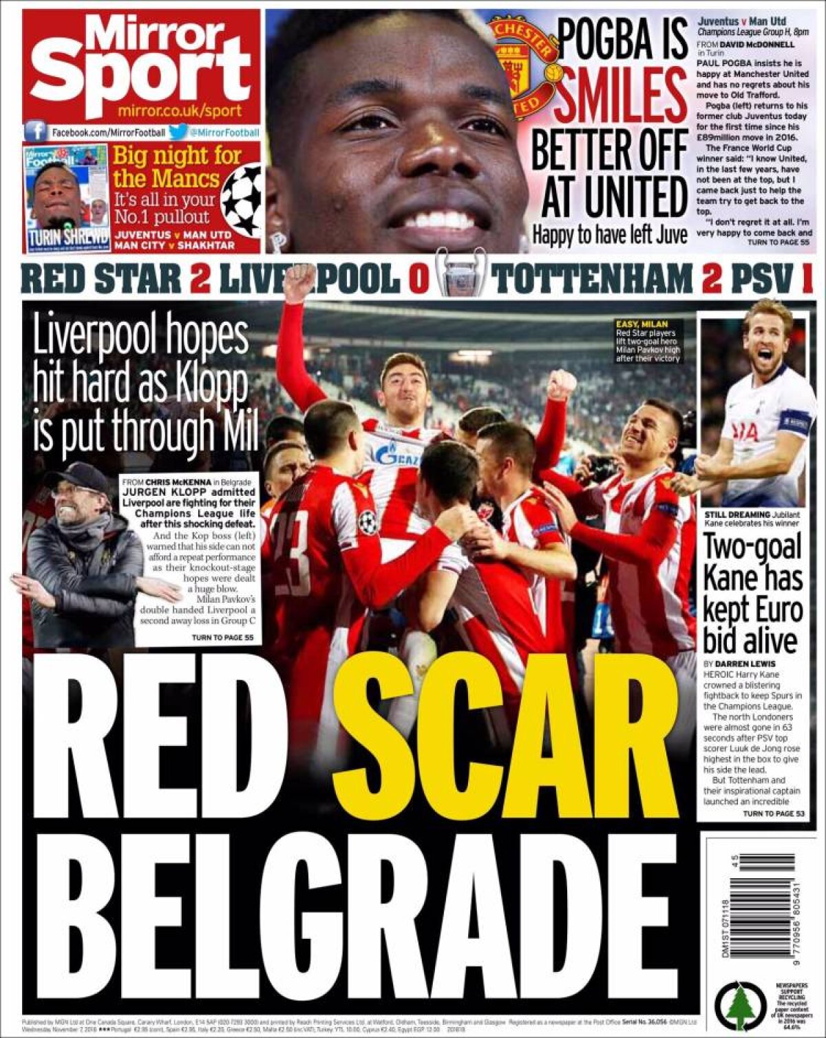 Ce scriu azi ziarele de sport din lume (7 noiembrie 2018)