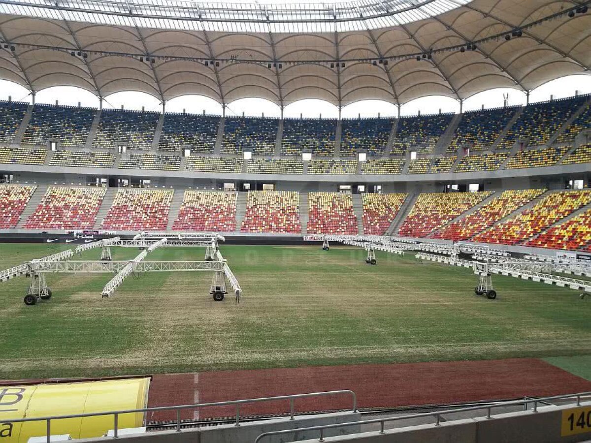 EXCLUSIV VIDEO + FOTO Se joacă pe plajă! Gazonul de pe Arena Națională este ORIBIL cu 3 zile înainte de Dinamo-FCSB