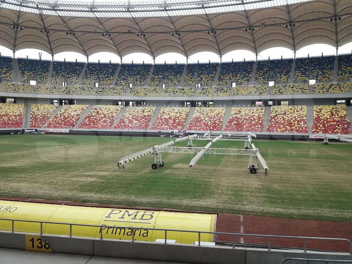 EXCLUSIV VIDEO + FOTO Se joacă pe plajă! Gazonul de pe Arena Națională este ORIBIL cu 3 zile înainte de Dinamo-FCSB