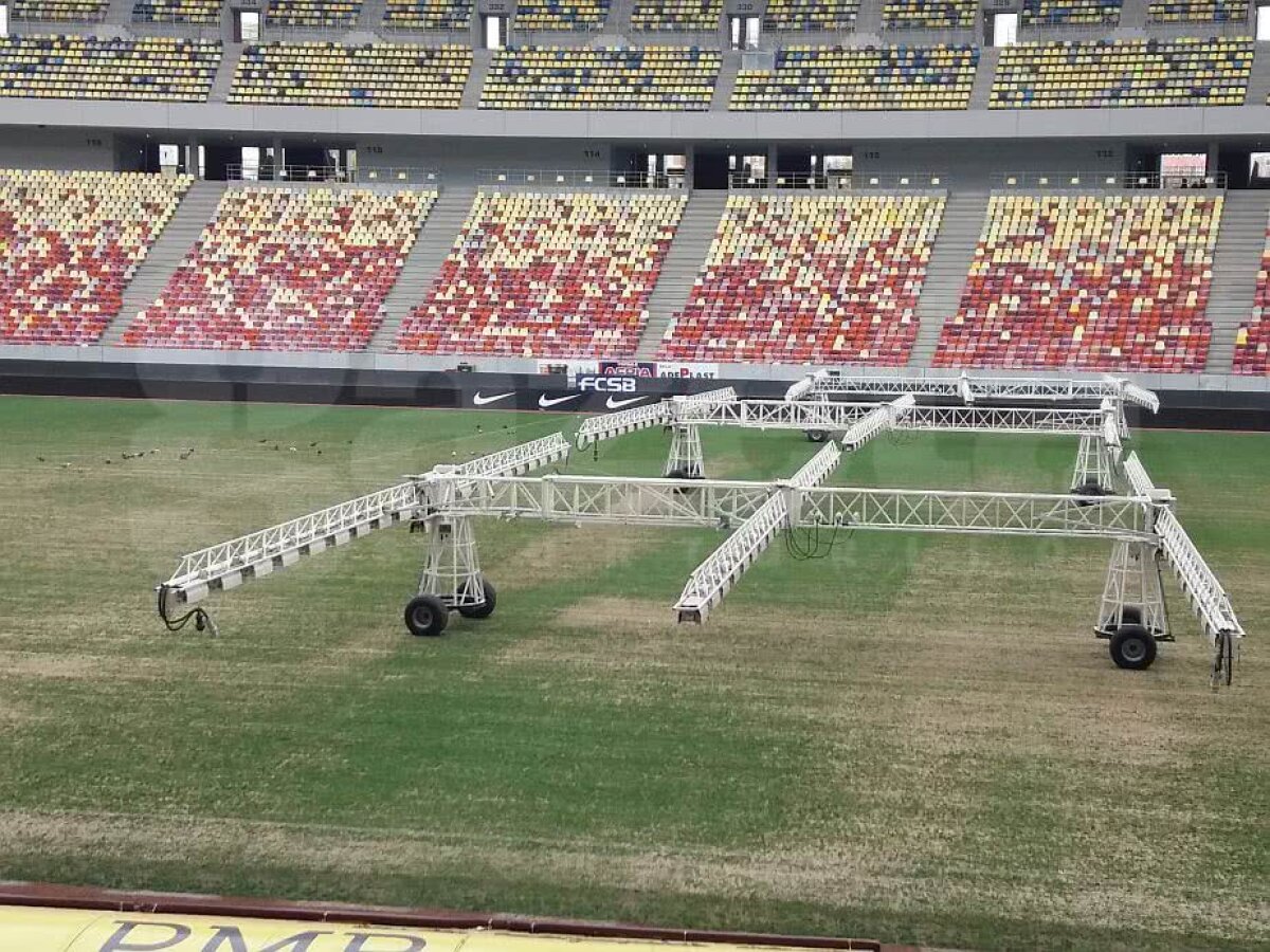 EXCLUSIV VIDEO + FOTO Se joacă pe plajă! Gazonul de pe Arena Națională este ORIBIL cu 3 zile înainte de Dinamo-FCSB