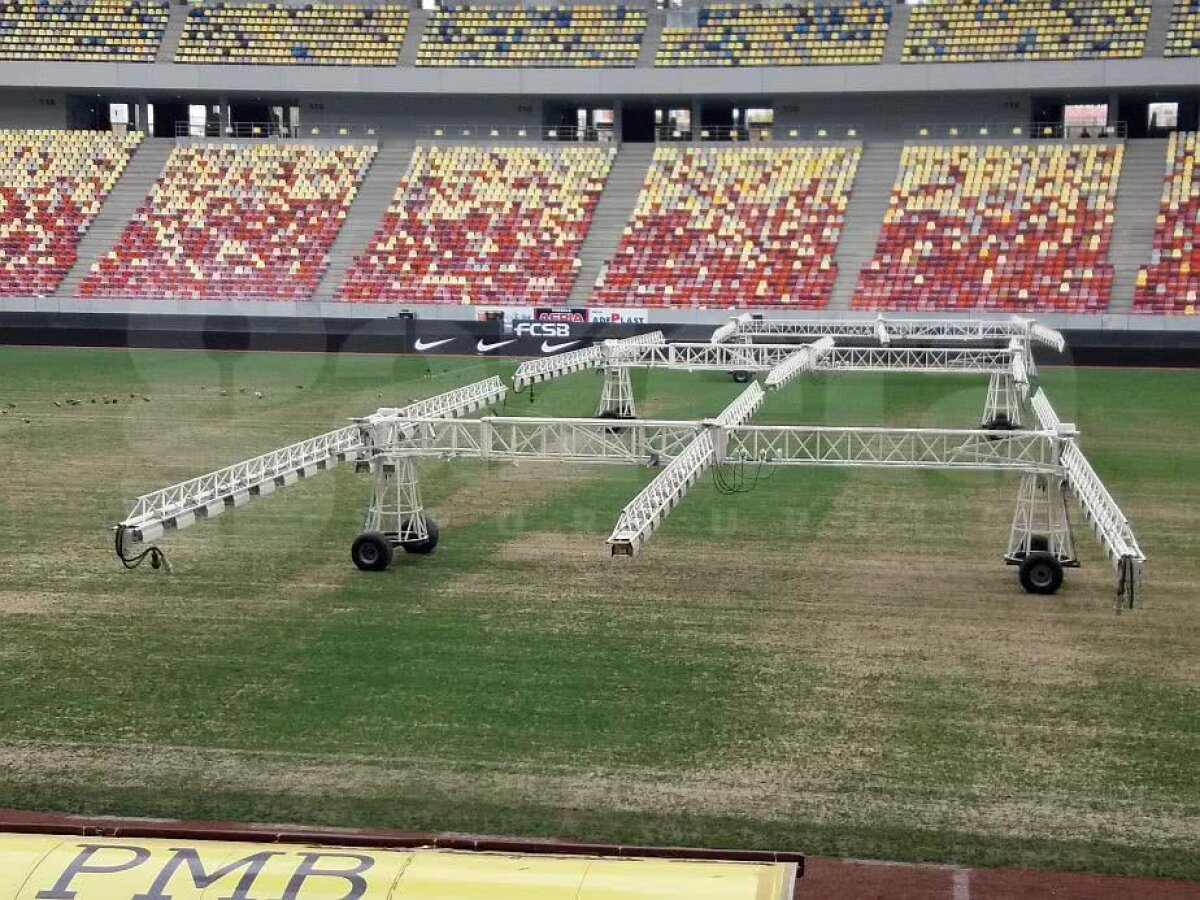 EXCLUSIV VIDEO + FOTO Se joacă pe plajă! Gazonul de pe Arena Națională este ORIBIL cu 3 zile înainte de Dinamo-FCSB