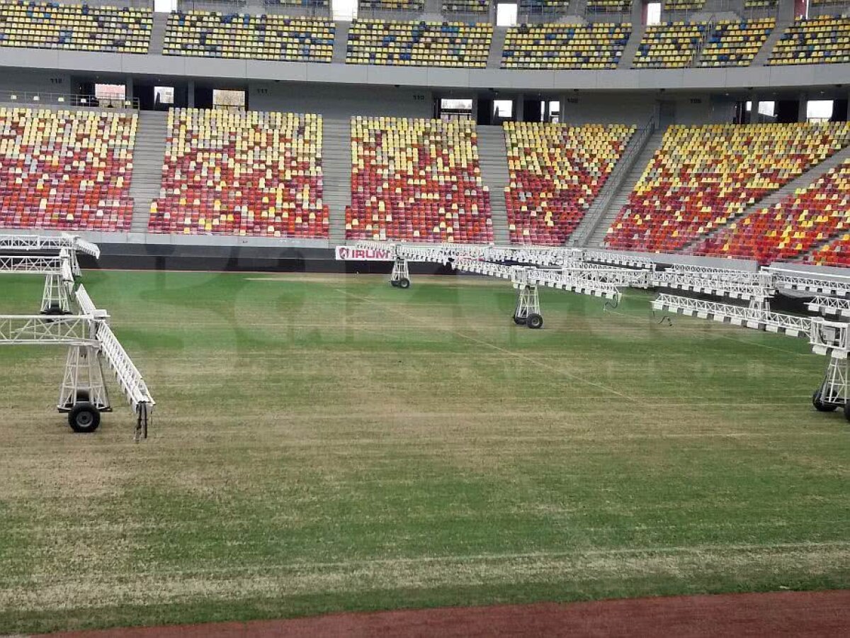 EXCLUSIV VIDEO + FOTO Se joacă pe plajă! Gazonul de pe Arena Națională este ORIBIL cu 3 zile înainte de Dinamo-FCSB