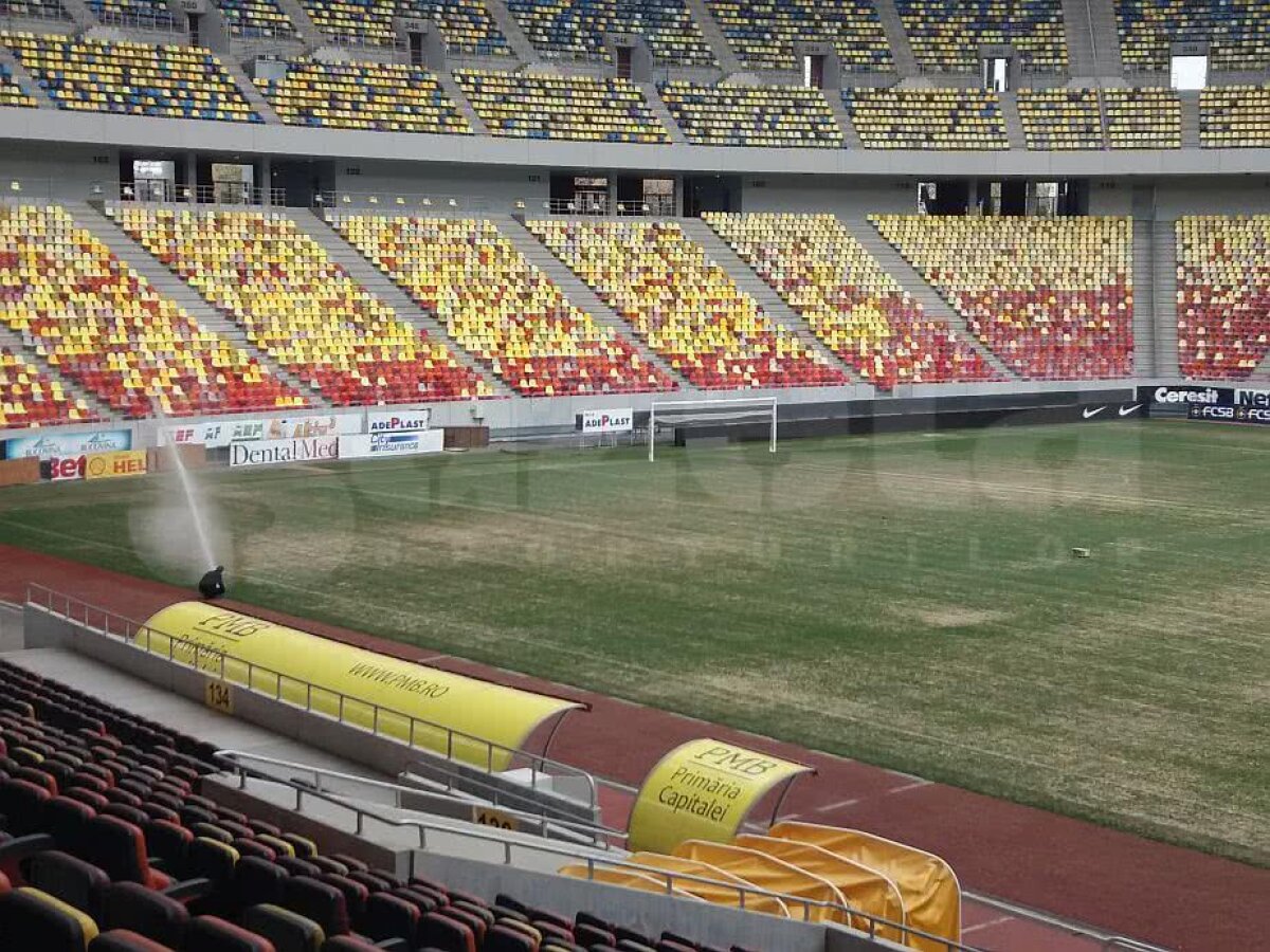 EXCLUSIV VIDEO + FOTO Se joacă pe plajă! Gazonul de pe Arena Națională este ORIBIL cu 3 zile înainte de Dinamo-FCSB