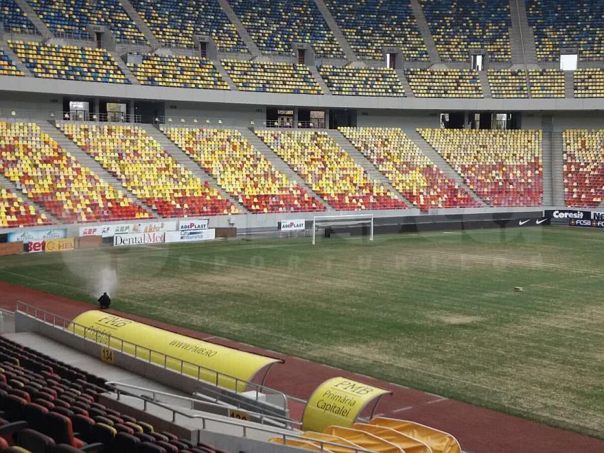 EXCLUSIV VIDEO + FOTO Se joacă pe plajă! Gazonul de pe Arena Națională este ORIBIL cu 3 zile înainte de Dinamo-FCSB