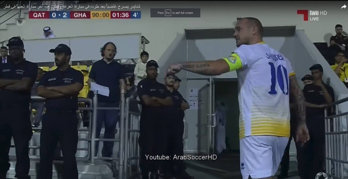 VIDEO Wesley Sneijder și-a pierdut cumpătul: ”Fuck off! E ultimul meu meci aici!”