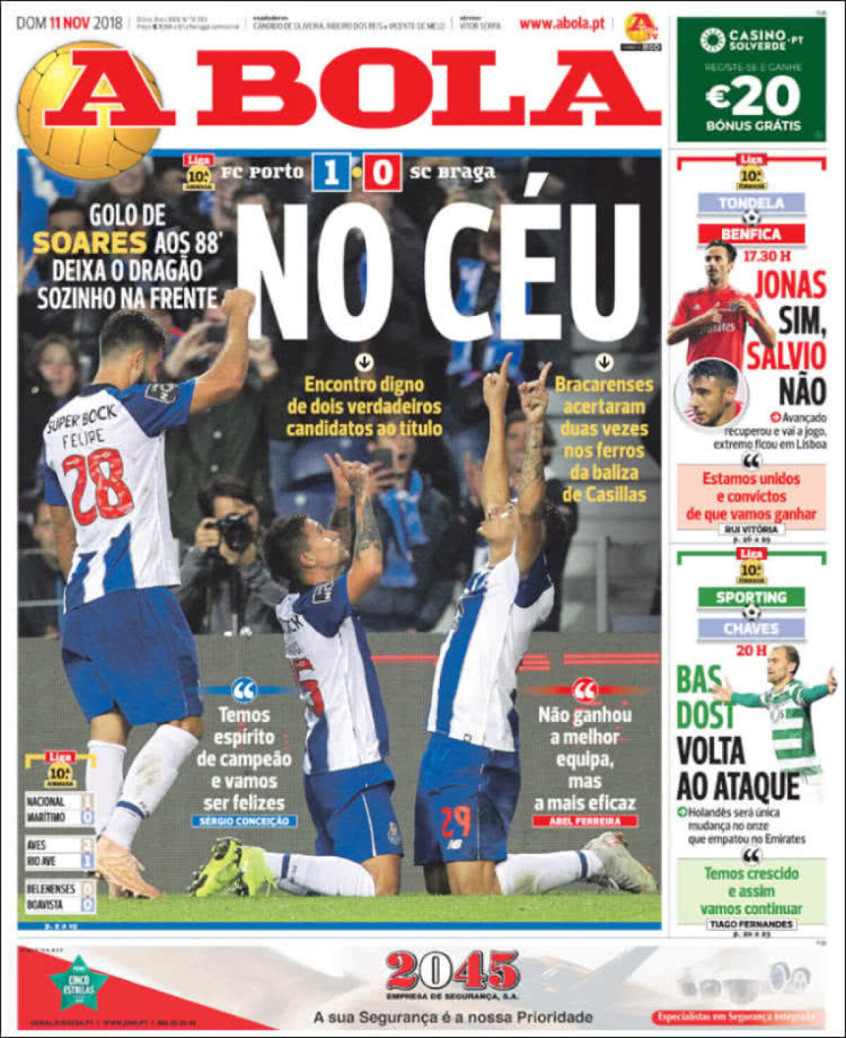 Ce scriu azi ziarele de sport din lume (11 noiembrie 2018)